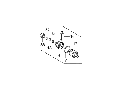 Hyundai 49584-3V560 Damper Kit-Front Axle Dynamic,RH