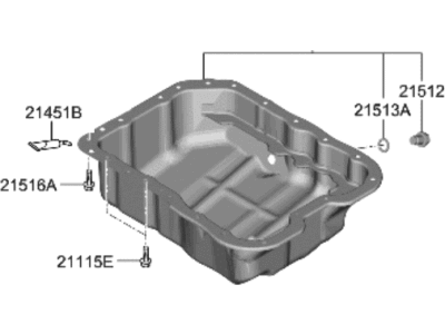 2022 Hyundai Elantra N Oil Pan - 21510-2G320