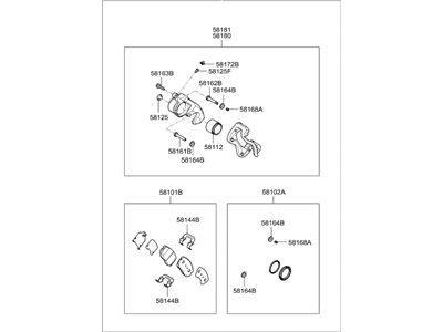 Hyundai 58130-3L000 Brake Assembly-Front,RH