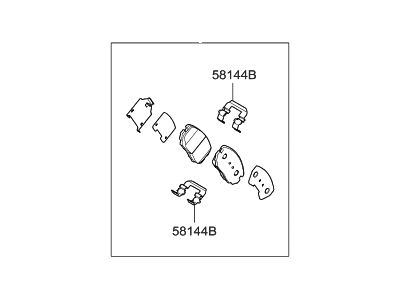 2006 Hyundai Azera Brake Pad Set - 58101-3LA11