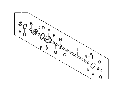 2012 Hyundai Elantra Axle Shaft - 49591-3X2B0