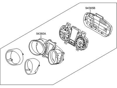 Hyundai Elantra GT Instrument Cluster - 94004-A5600