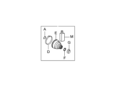 Hyundai 49683-2W050 Boot Kit-Rear Axle Differential Side