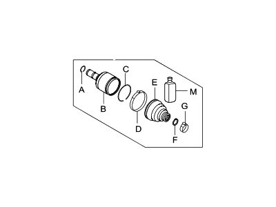 Hyundai 49682-2W050 Joint Kit-Rear Axle Differential Side