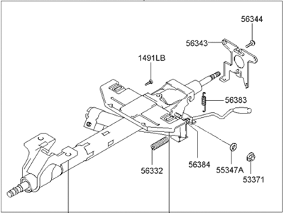 2002 Hyundai Sonata Steering Column - 56310-3D100