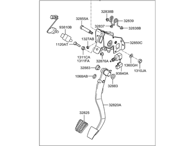 Hyundai 32802-2E105 Pedal Assembly-Clutch