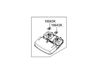 Hyundai 92810-3K001-V2 Overhead Console Lamp Assembly