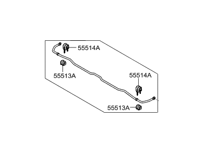 2006 Hyundai Veracruz Sway Bar Bushing - 55510-3J300