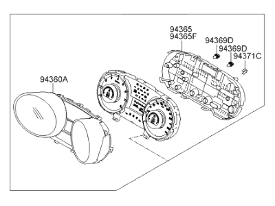 Hyundai 94001-3Q010 Cluster Assembly-Instrument