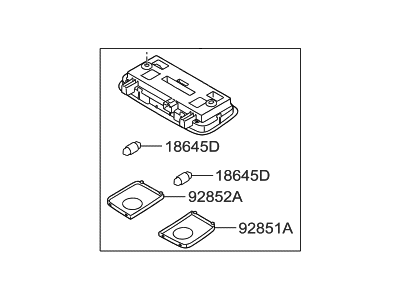 Hyundai 92850-1R000-V2 Map Lamp Assembly