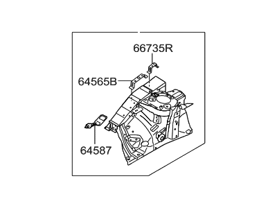 Hyundai 64520-A5002 Panel Assembly-Fender Apron,RH