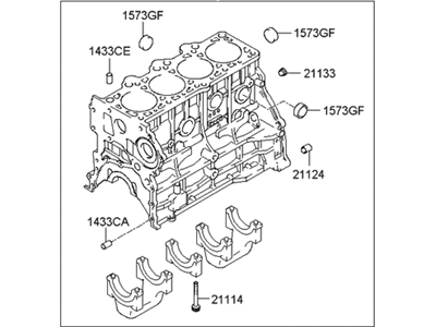 Hyundai 21100-37L00 Block Assembly-Cylinder