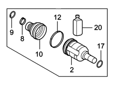 Hyundai Kona CV Joint Boot - 49535-J9250