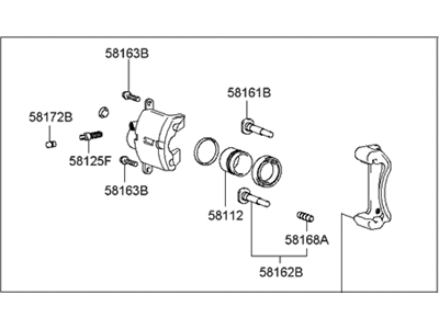 Hyundai 58180-39A40 CALIPER Kit-Front Brake,LH