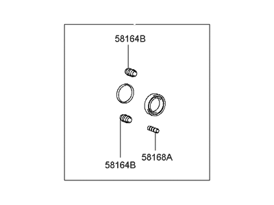 Hyundai 58102-39A10 Seal Kit-Front Disc Brake