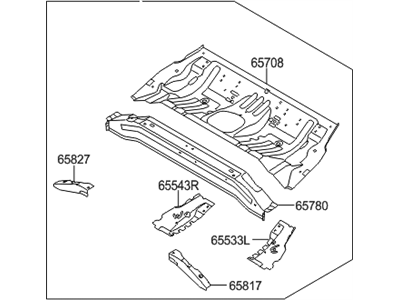 Hyundai 65510-A5010 Panel Assembly-Rear Floor Front Complete