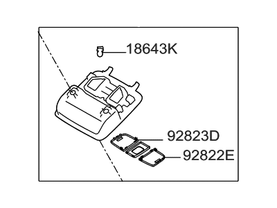 Hyundai 92800-2H000-8M Overhead Console Lamp Assembly