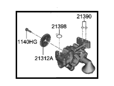 2021 Hyundai Santa Fe Hybrid Oil Pump - 21310-2M800