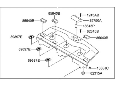 Hyundai 85610-2H400-8M Trim Assembly-Package Tray