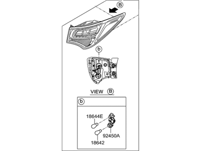 Hyundai 92402-4Z500 Lamp Assembly-Rear Combination Outside,RH