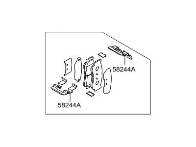 Hyundai 58302-2BA00 Rear Disc Brake Pad Kit