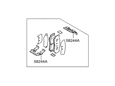 Genuine Hyundai Rear Ceramic Brake Pad Set For 2019-2020 Santa Fe AWD – 58302-S1A30