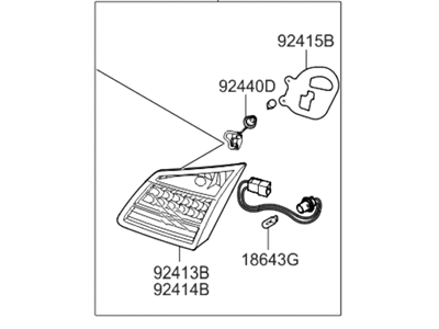 Hyundai 92404-3M250 Lamp Assembly-Rear Combination,RH