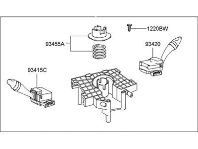 Hyundai 93460-2D010 Switch Assembly-Multifunction