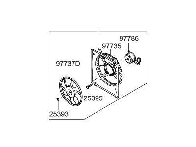 Hyundai Cooling Fan Assembly - 97730-2B100