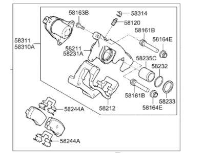 Hyundai Elantra GT Brake Caliper Bracket - 58230-G3400