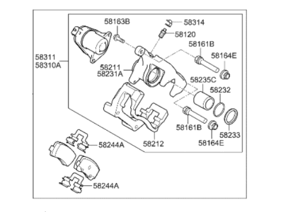 Hyundai Elantra GT Brake Caliper Bracket - 58210-G3400