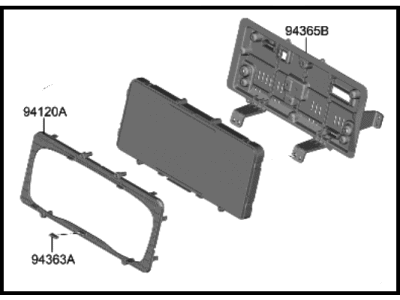 Hyundai Santa Fe Hybrid Instrument Cluster - 94061-CL020