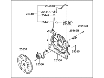 2012 Hyundai Accent Fan Motor - 25380-1V050