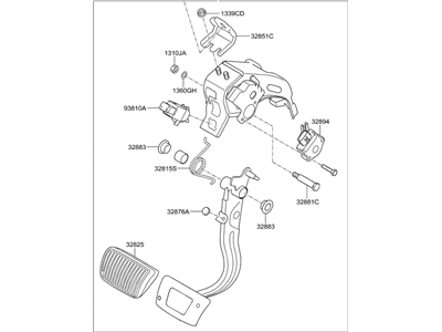 Hyundai 32800-E6100 Pedal Assembly-Brake