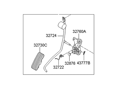 Hyundai 32700-2H100 Pedal Assembly-Accelerator