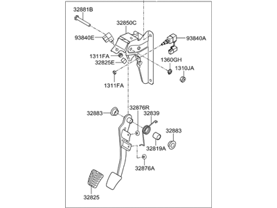 Hyundai 32802-1R100 Pedal Assembly-Clutch
