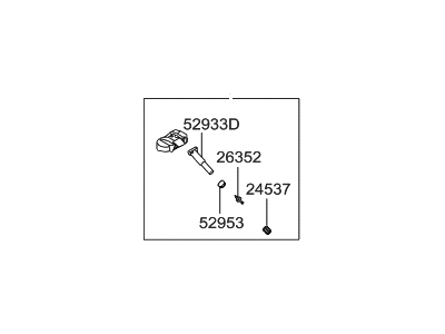 2014 Hyundai Sonata TPMS Sensor - 52933-2M550