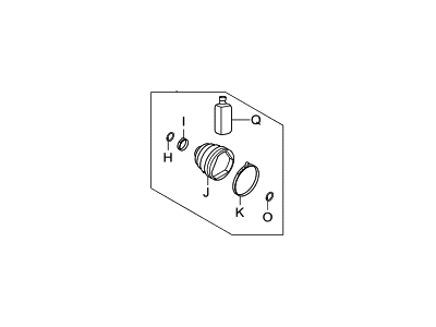 Hyundai 49595-2S300 Boot Kit-Front Axle Differential Side