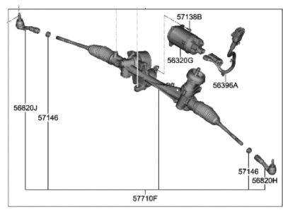 Hyundai Kona N Rack And Pinion - 57700-I3000