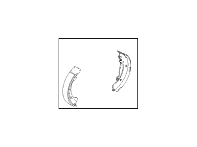 Hyundai 58305-3XA00 Shoe & Lining Kit-Rear Parking Brake