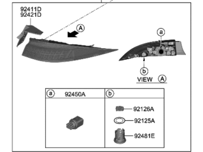 Hyundai Ioniq 6 Back Up Light - 92401-KL020