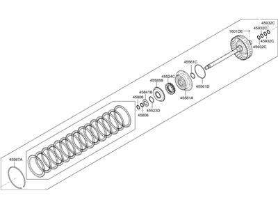 Hyundai 45550-4J500 Clutch Assembly-Reverse & Over DRI