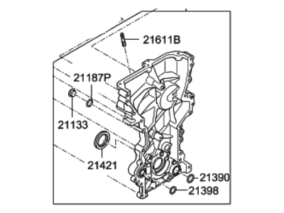 Hyundai Timing Cover - 21350-2E350