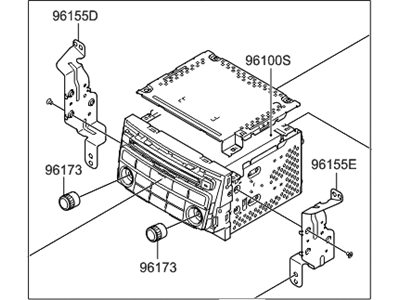 Hyundai 96560-3V530-VD4FL Float Head Unit Assembly-AVN