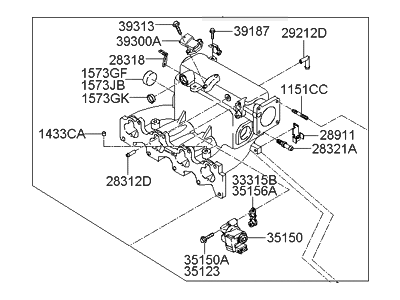 Hyundai 28310-23630 Manifold Assembly-Intake