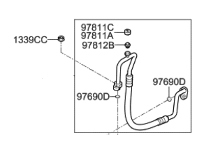 Hyundai Genesis G80 A/C Hose - 97762-B1410