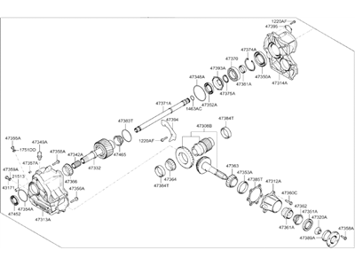 2006 Hyundai Tucson Transfer Case - 47300-39200