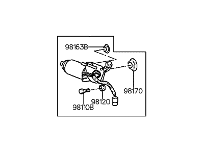 Hyundai Scoupe Wiper Motor - 98100-23000