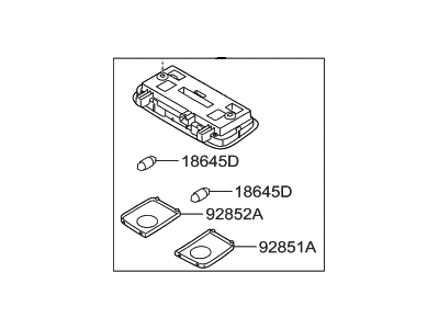 Hyundai 92850-1R000-8M Map Lamp Assembly