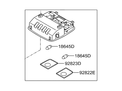 Hyundai 92800-1R000-8M Overhead Console Lamp Assembly